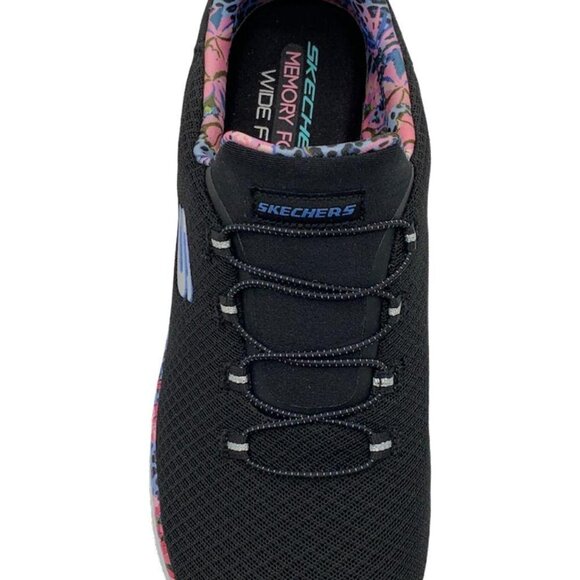 Skechers Summits Vegan Washable Bungee Sneakers - Party Mix /Black Multi, 7 Wide - Picture 3 of 10
